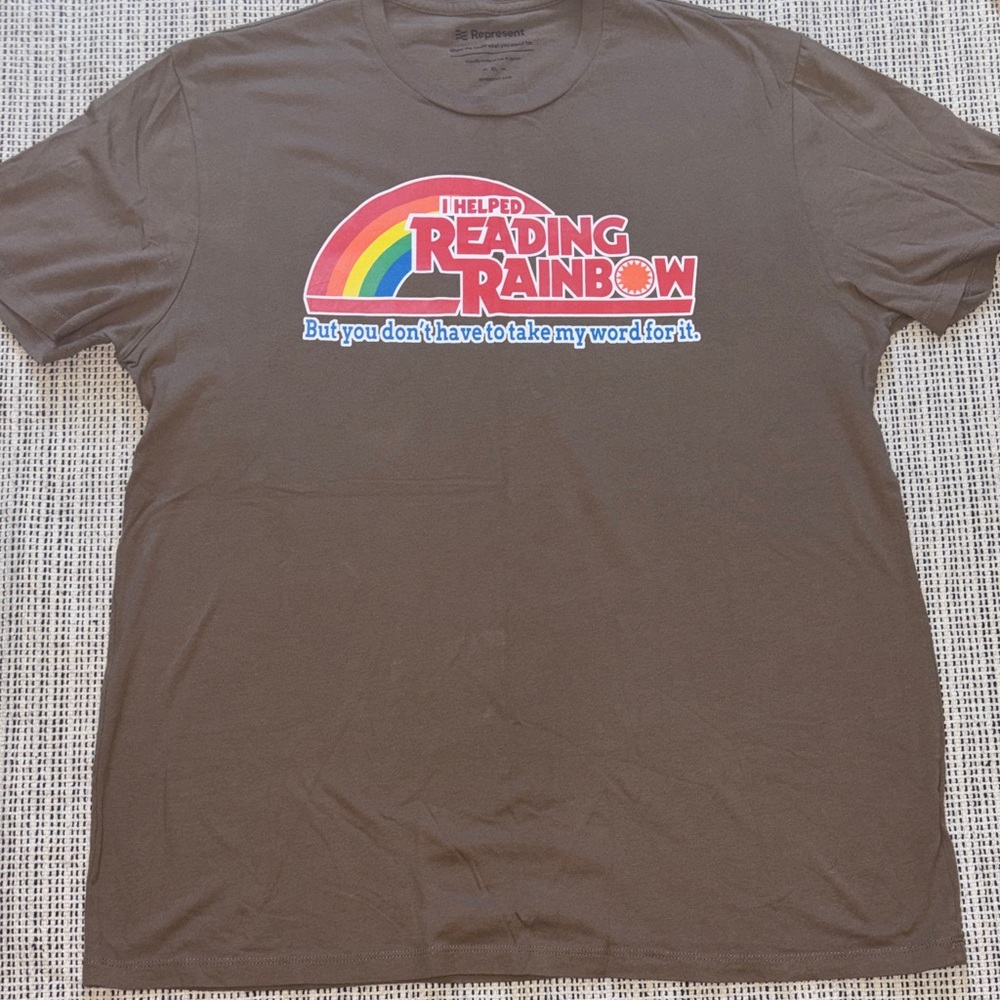 Men’s Reading Rainbow Brown T-Shirt SZ XL